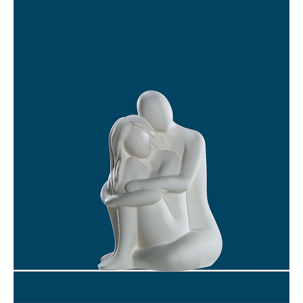 Διακοσμητικό Ζευγάρι Αγκαλάζιεται Λευκό Κεραμικό 25εκ