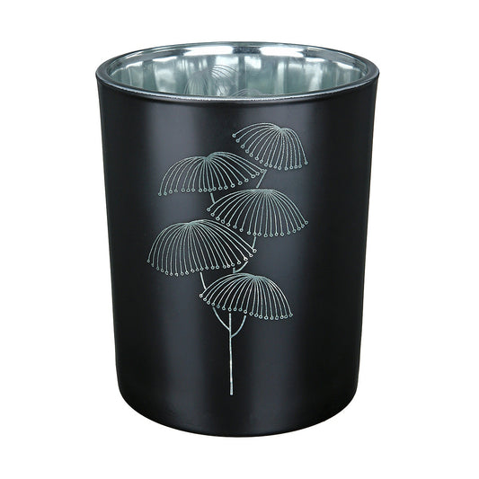 Θήκη Ρεσώ με Διακόσμηση Μαύρο Γυαλί 12.5εκ σε 2 Σχέδια