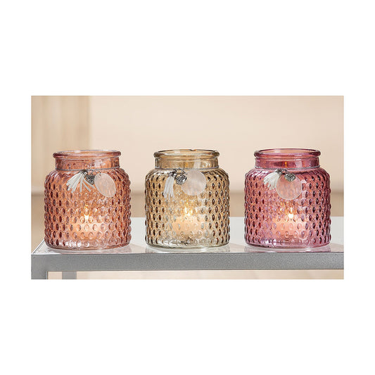 Βάζο-Φανάρι Γυαλί 11.5εκ σε 3 Χρώματα