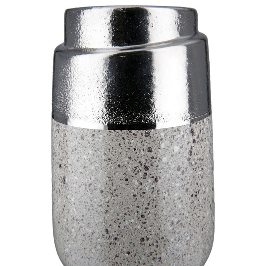 Βάζο Ασημί/Γκρι Κεραμικό 12x12x19.5