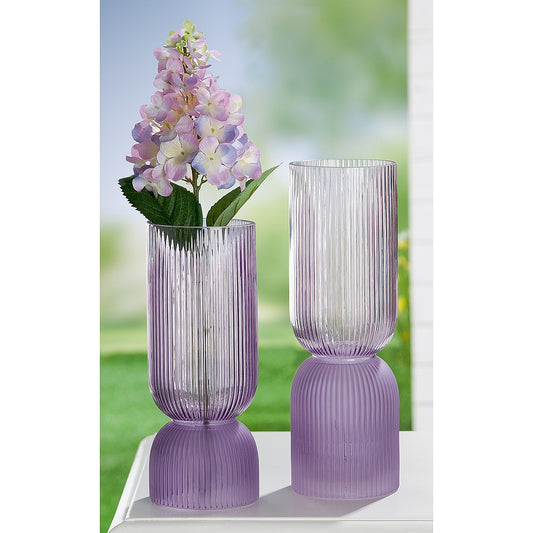 Βάζο Μοβ Γυαλί 31εκ