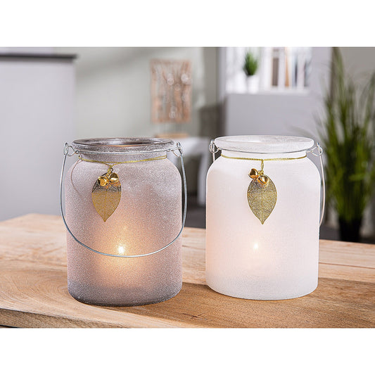 Θήκη Ρεσώ με Χερούλι Γυαλί 11x11x14.5 σε 2 Χρώματα