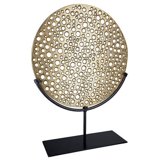 Διακοσμητικό Χρυσό/Μαύρο Αλουμίνιο 9x31x42