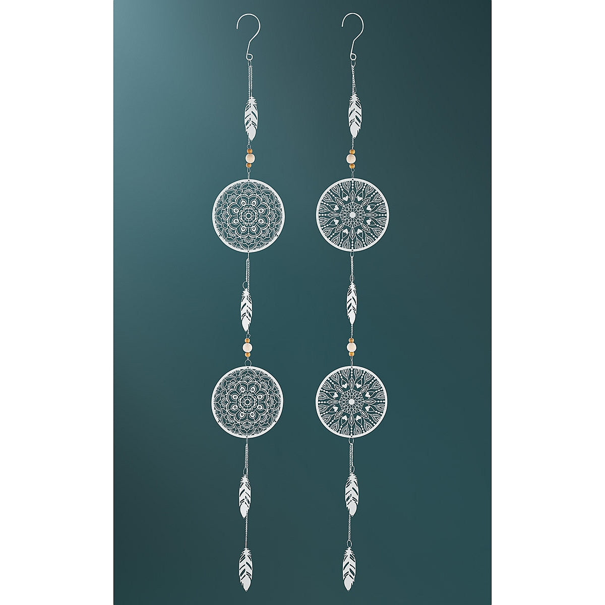 Διακοσμητικό Κρεμαστό Λευκό Μέταλλο 13x100εκ σε 2 Σχέδια