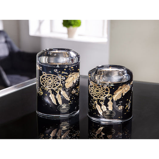 Θήκη Ρεσώ Μαύρο/Χρυσό Γυαλί 7x7x10.5