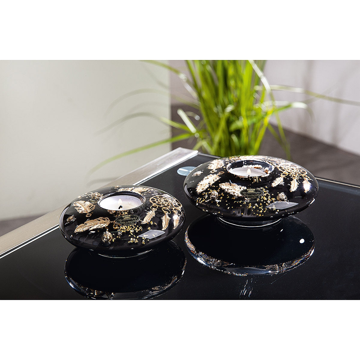 Θήκη Ρεσώ Μαύρο/Χρυσό Γυαλί 5εκ