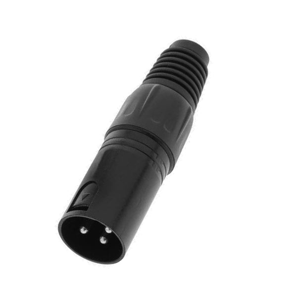 Αρσενικό Βύσμα XLR Male 3 PIN CANNON DMX High Quality Μαύρο 51188