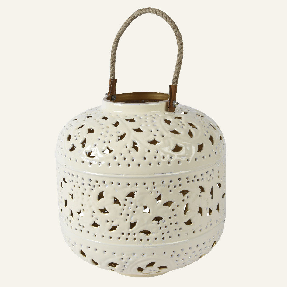 Φανάρι Μεταλλικό Εκρού 28x28x30