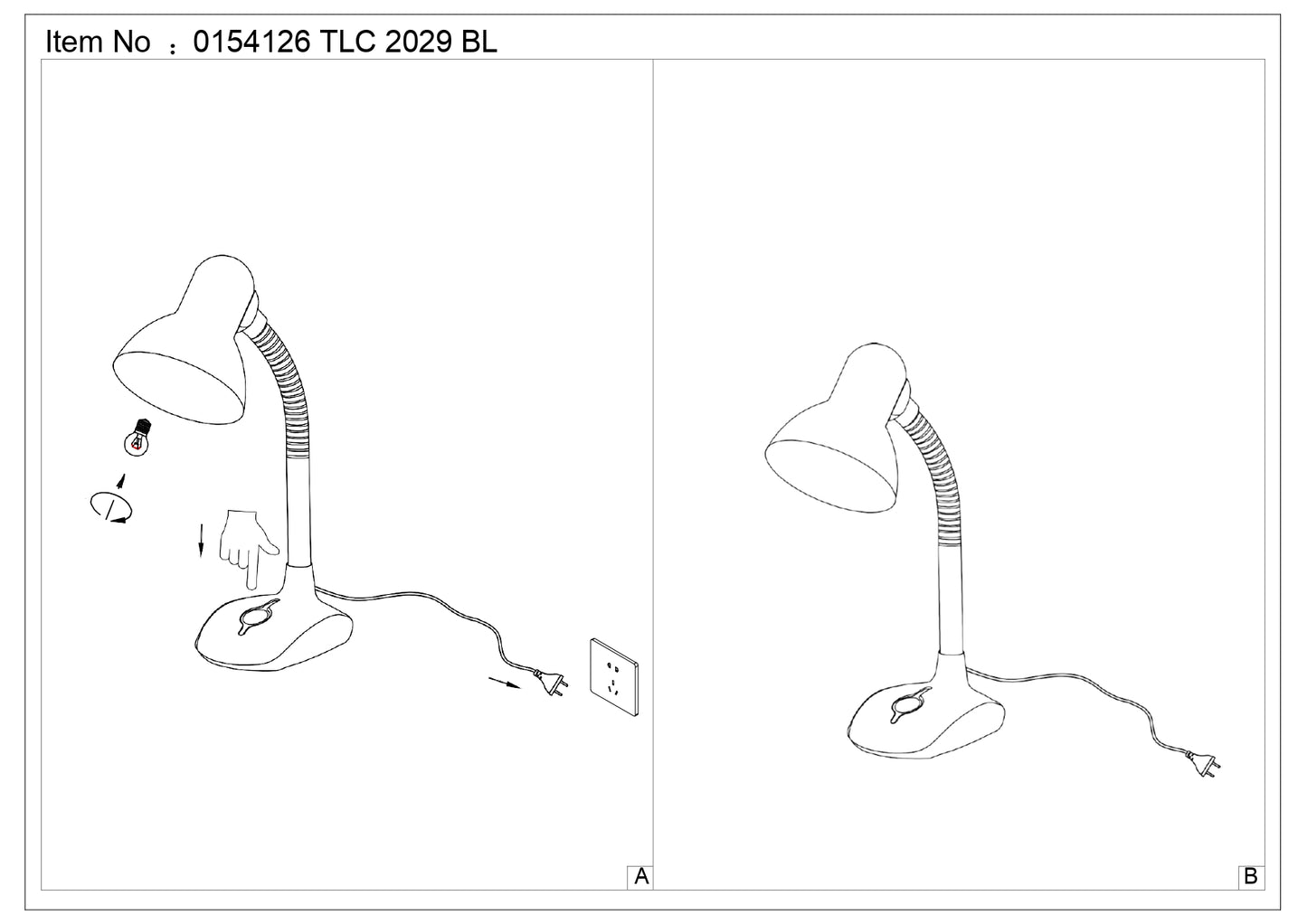 TLC 2029 BL ΠΟΡΤΑΤΙΦ ΜΠΛΕ - ΛΕΥΚΟ ΜΕ ΣΠΙΡΑΛ ΓΡΑΦΕΙΟΥ 1xΕ27 15x13x35