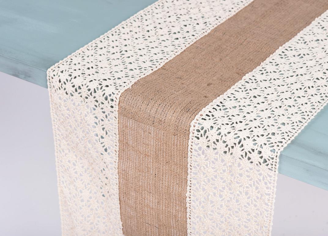 Ράννερ Λινάτσα με Φαρδιά Δαντέλα 40x180εκ