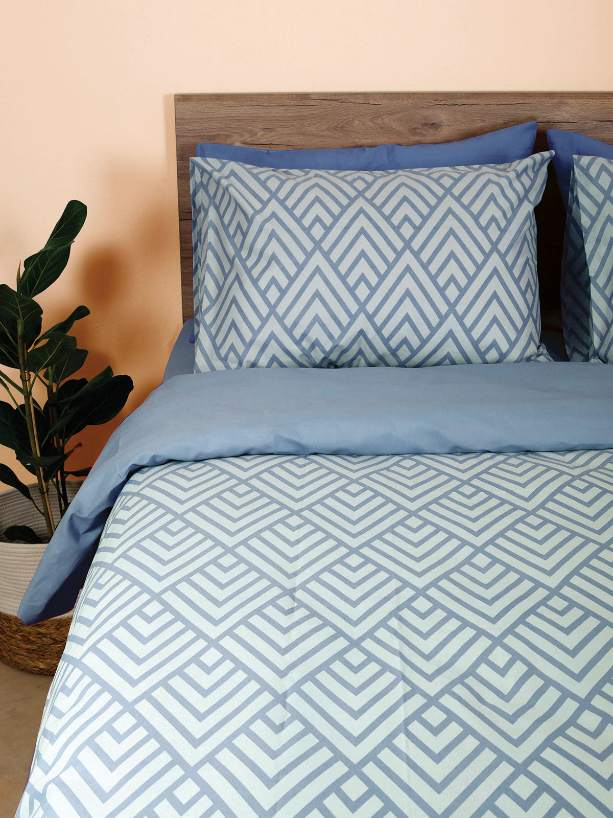 Μαξιλαροθήκες Cotton Feelings 2036 Blue 50x70εκ