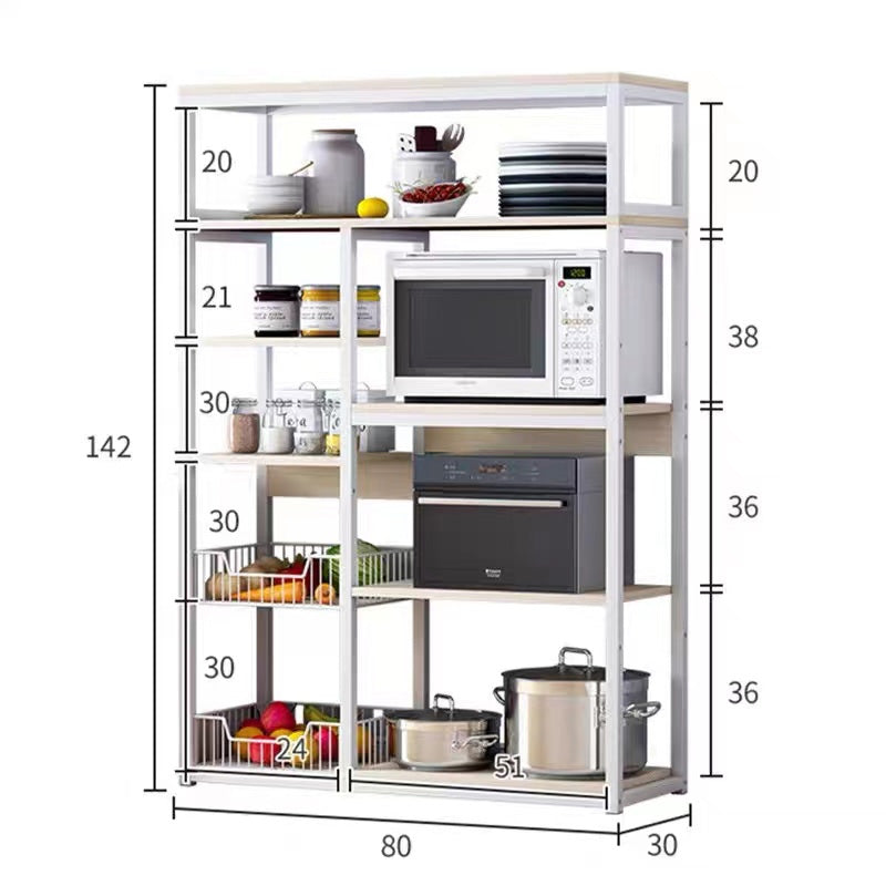 Ραφιέρα Επιδαπέδια Leena Μέταλλο Σκούρο Καρυδί-Μαύρο 80x30x142