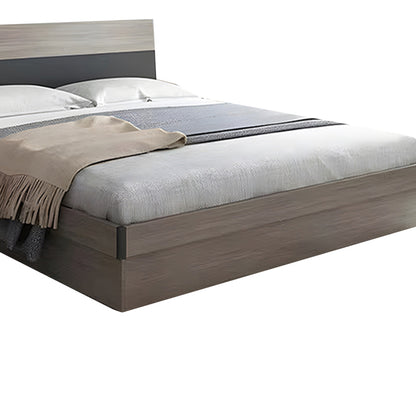 Κρεβάτι Daizy Μονό Με Αποθηκευτικό Χώρο Ανοιχτό Καρυδί-Γκρι Μελαμίνης 120X200