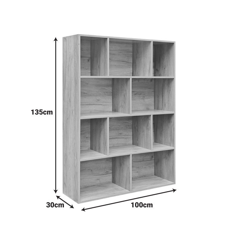 Βιβλιοθήκη Evergin MDF σε Oak Απόχρωση 100x30x135
