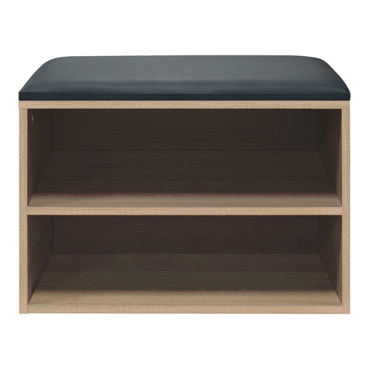 Παπουτσοθήκη-Σκαμπό Kiana 4 Ζεύγων με Μαξιλάρι σε Φυσική Απόχρωση 60x32x44