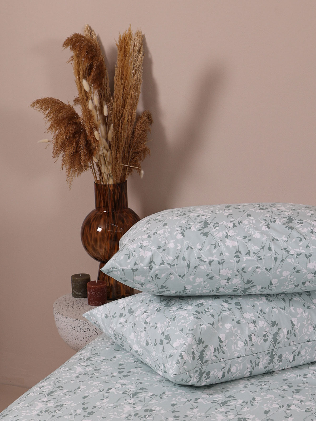 Μαξιλαροθήκη Menta Εμπριμέ 320 Aqua 50x70εκ