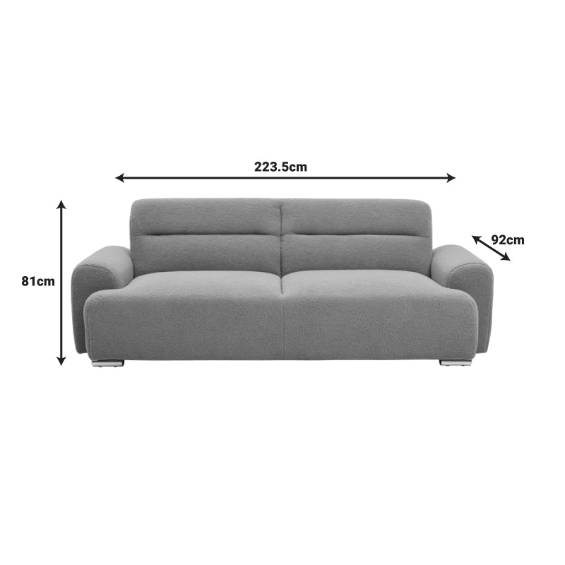 Three-Seater Sofa-Bed Harmonious Boucle Olive 223.5x92x81