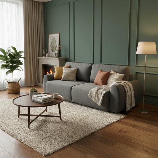 Καναπές-Κρεβάτι Τριθέσιος Hungie Ύφασμα Γκρι 250x92x89