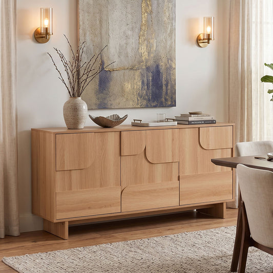 Μπουφές Jenfia MDF σε Φυσική Απόχρωση 150x39x75,5