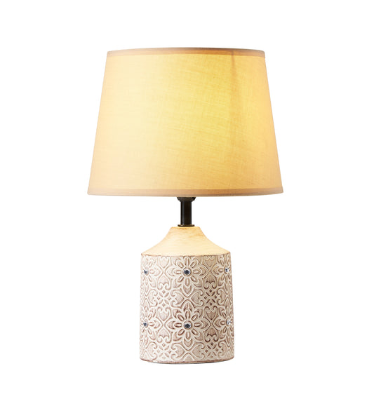 TLC 6031 ΠΟΡΤΑΤΙΦ ΚΕΡΑΜΙΚΟ ΒΑΣΗ ΑΝΑΓΛΥΦΟ ΛΟΥΛΟΥΔΙ ΜΕ ΣΤΡΑΣ ΑΜΠΑΖΟΥΡ ΜΠΕΖ 1xΕ27 Φ22x37