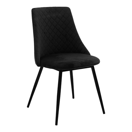 Καρέκλα Giselle Βελούδο Μαύρο-Πόδι Μαύρο