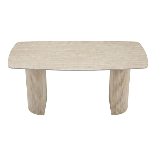 Loosir MDF-Sandstone Table in Travertine Look 180x90x74