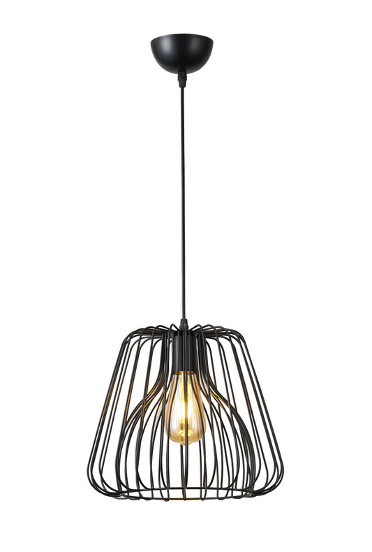 PDC 6110 BK 1/Φ ΜΕΤΑΛΛΙΚΟ ΜΑΥΡΟ ΜΕ ΔΙΠΛΟ ΚΑΠΕΛΟ Ε27 Φ30x(26-100)