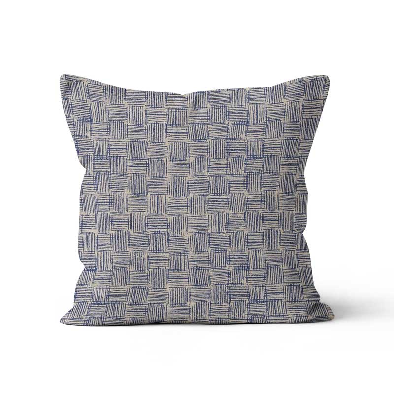 Μαξιλαροθήκη Μπλε Καρώ Γραμμές 45x45εκ