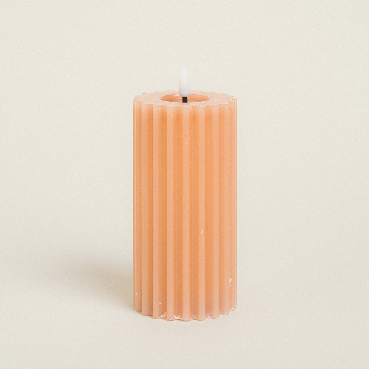 LED Κερί 8x8x17 Σομόν