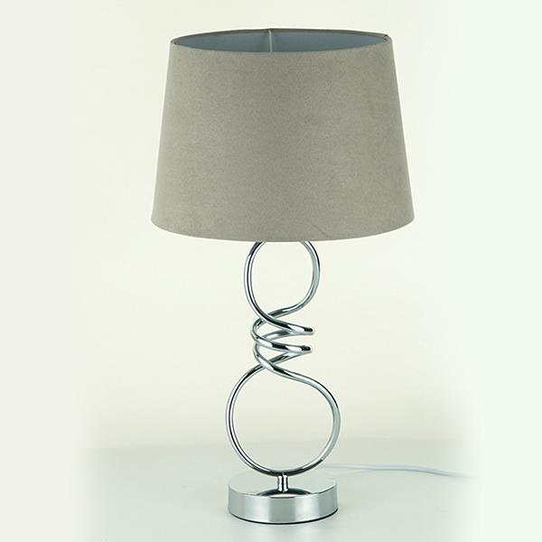 ΕΠΙΤΡΑΠΕΖΙΟ ΦΩΤΙΣΤΙΚΟ ΜΕ ΛΙΝΟ ΚΑΠΕΛΟ ΜΕΤΑΛΛΟ ΑΣΗΜΙ-ΓΚΡΙ 30x30x56