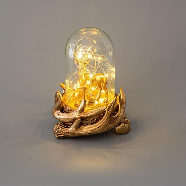 ΦΩΤΙΖΟΜΕΝΟ LED ΔΙΑΚΟΣΜΗΤΙΚΟ20 LED ΜΕ ΤΑΡΑΝΔΟ ΣΤΟ ΕΣΩΤΕΡΙΚΟ ΤΟΥ ΜΠΑΤΑΡΙΑΣ 15x15x19