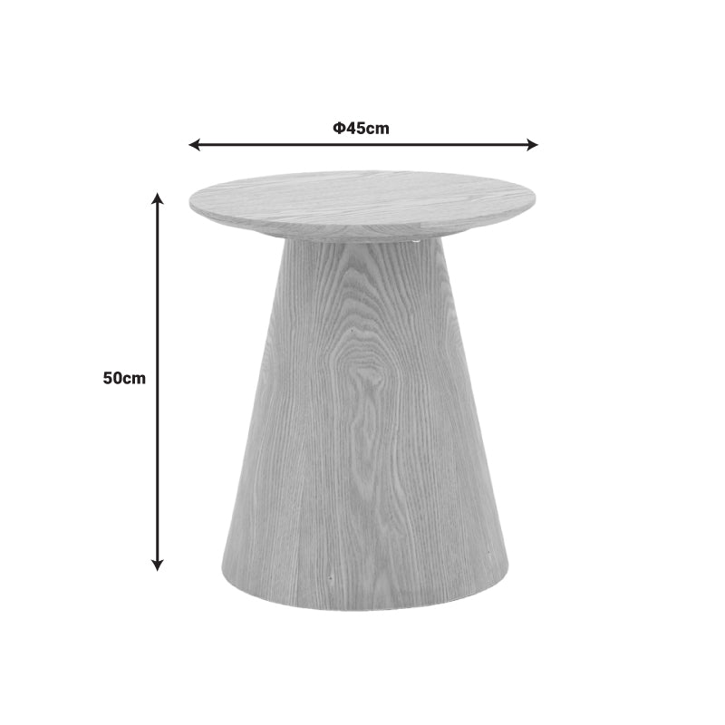 Βοηθητικό Τραπέζι Kayano Καρυδί MDF Φ45x50