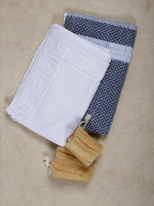 Πατάκι Μαίανδρος Grey/White 50x75εκ