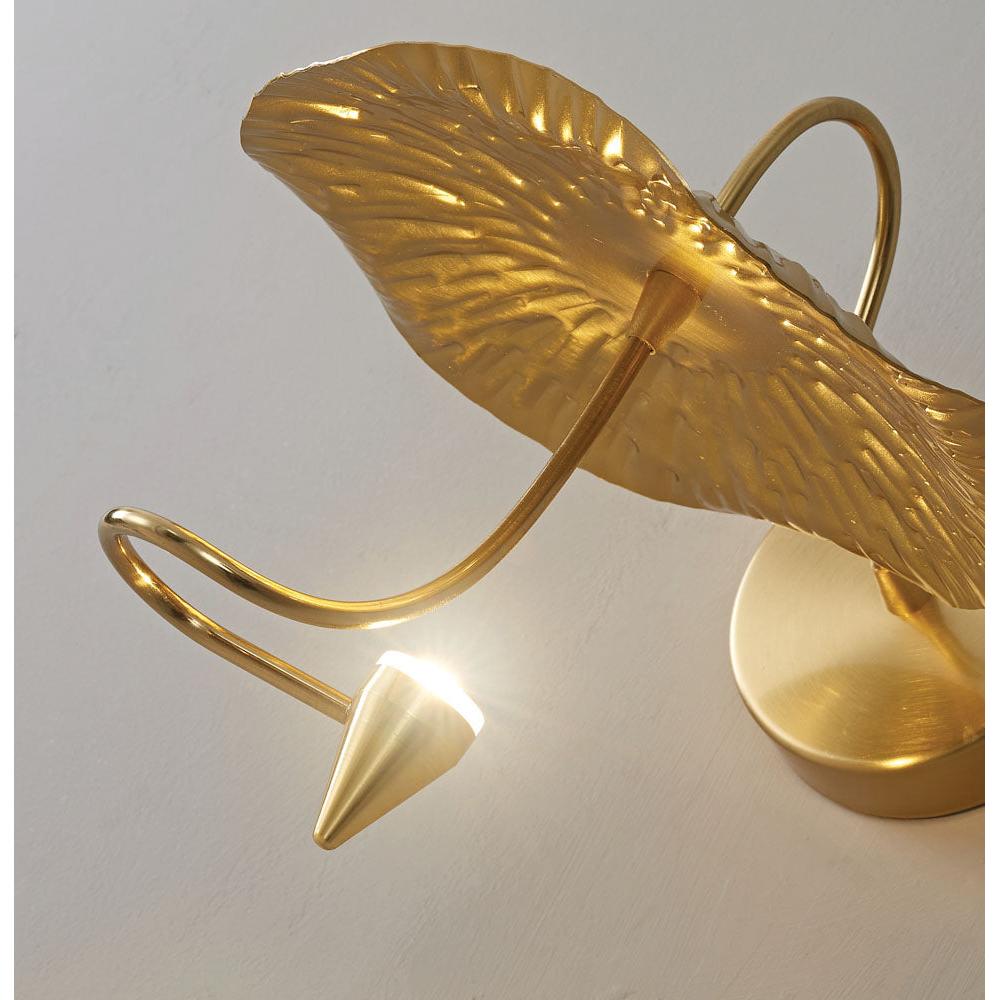 WLC 1290 ΑΠΛΙΚΑ ΜΕΤΑΛΛΙΚΗ LED ΝΟΥΦΑΡΟ ΧΡΥΣΟ LED 20x25.5εκ