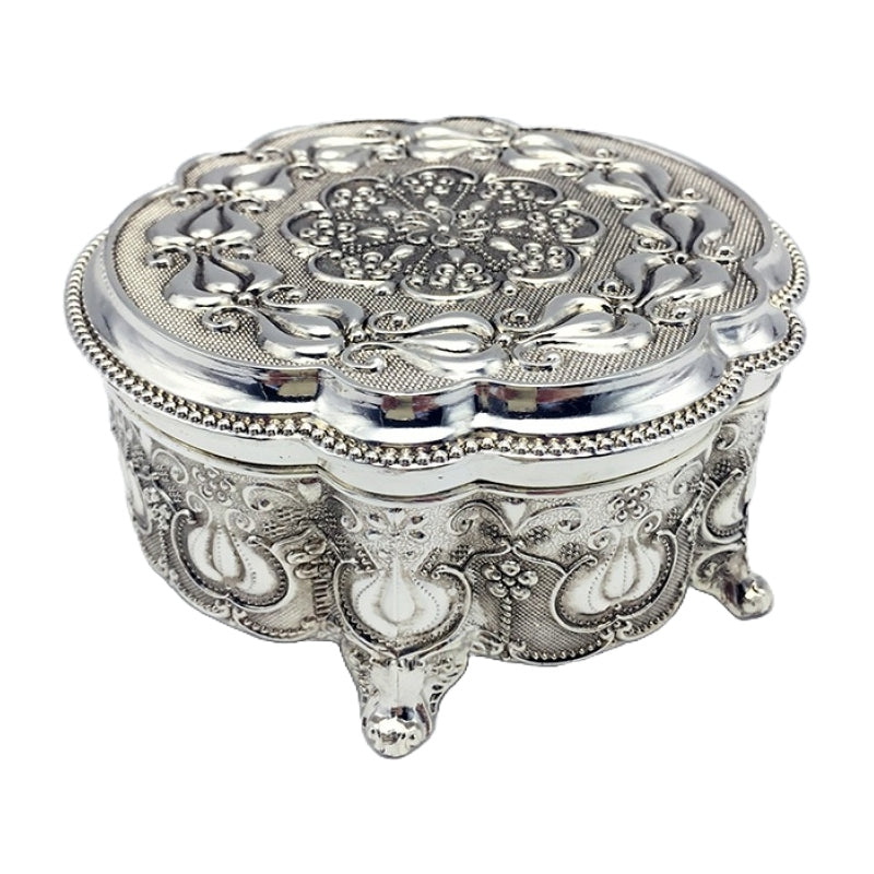 Μπιζουτιέρα Επάργυρη Ασημί 12x12x7