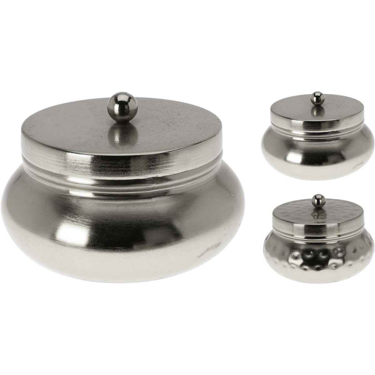 Μπιζουτιέρα από Μέταλλο Ασημί 10x10x7 2 Σχδ