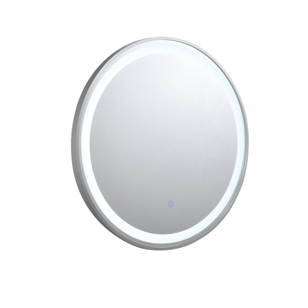 MIC-11 ΚΑΘΡΕΠΤΗΣ NM ΣΤΡΟΓΓΥΛΟΣ ΚΟΡΝΙΖΑ ΝΙΚΕΛ ΜΑΤ LED ΦΩΤΙΣΜΟ TOUCH Φ60εκ