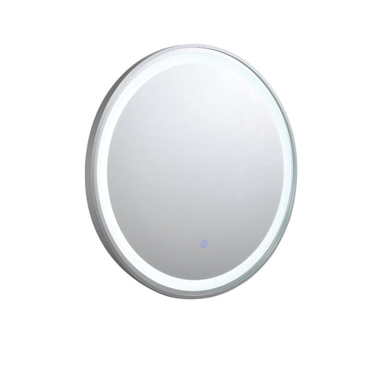 MIC-11 ΚΑΘΡΕΠΤΗΣ NM ΣΤΡΟΓΓΥΛΟΣ ΚΟΡΝΙΖΑ ΝΙΚΕΛ ΜΑΤ LED ΦΩΤΙΣΜΟ TOUCH Φ60εκ