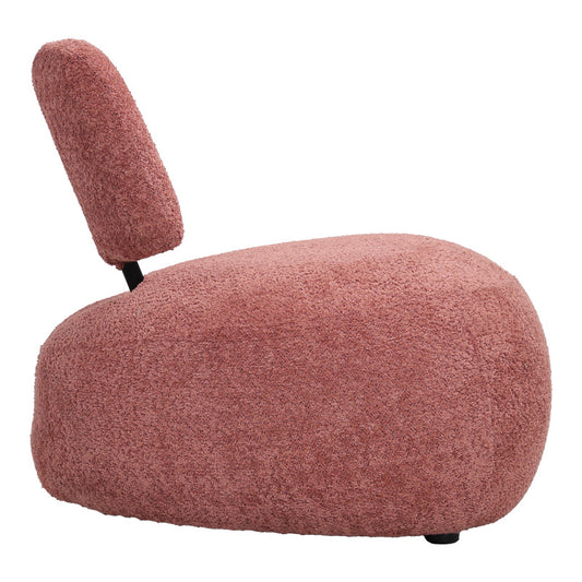 Πολυθρόνα Stonie Μπουκλέ Ύφασμα σε Σάπιο Μήλο Απόχρωση 67x73x67