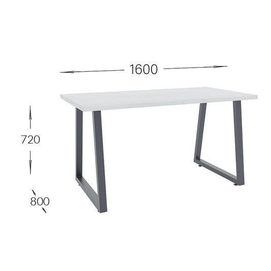 Τραπέζι Atlanta Σονόμα-Μαύρο 160x80x77