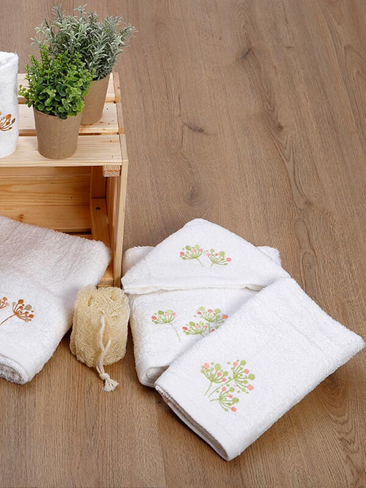 Σετ Πετσέτες Κεντητές 24 White