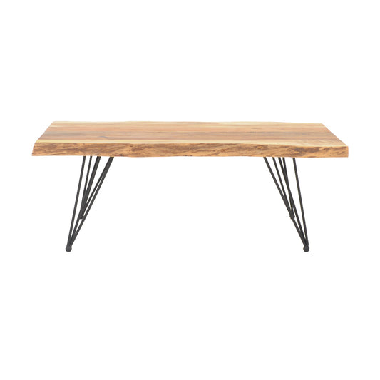 Τραπέζι Σαλονιού Miles Μασίφ Ξύλο Ακακίας σε Φυσική Απόχρωση 115x69x41