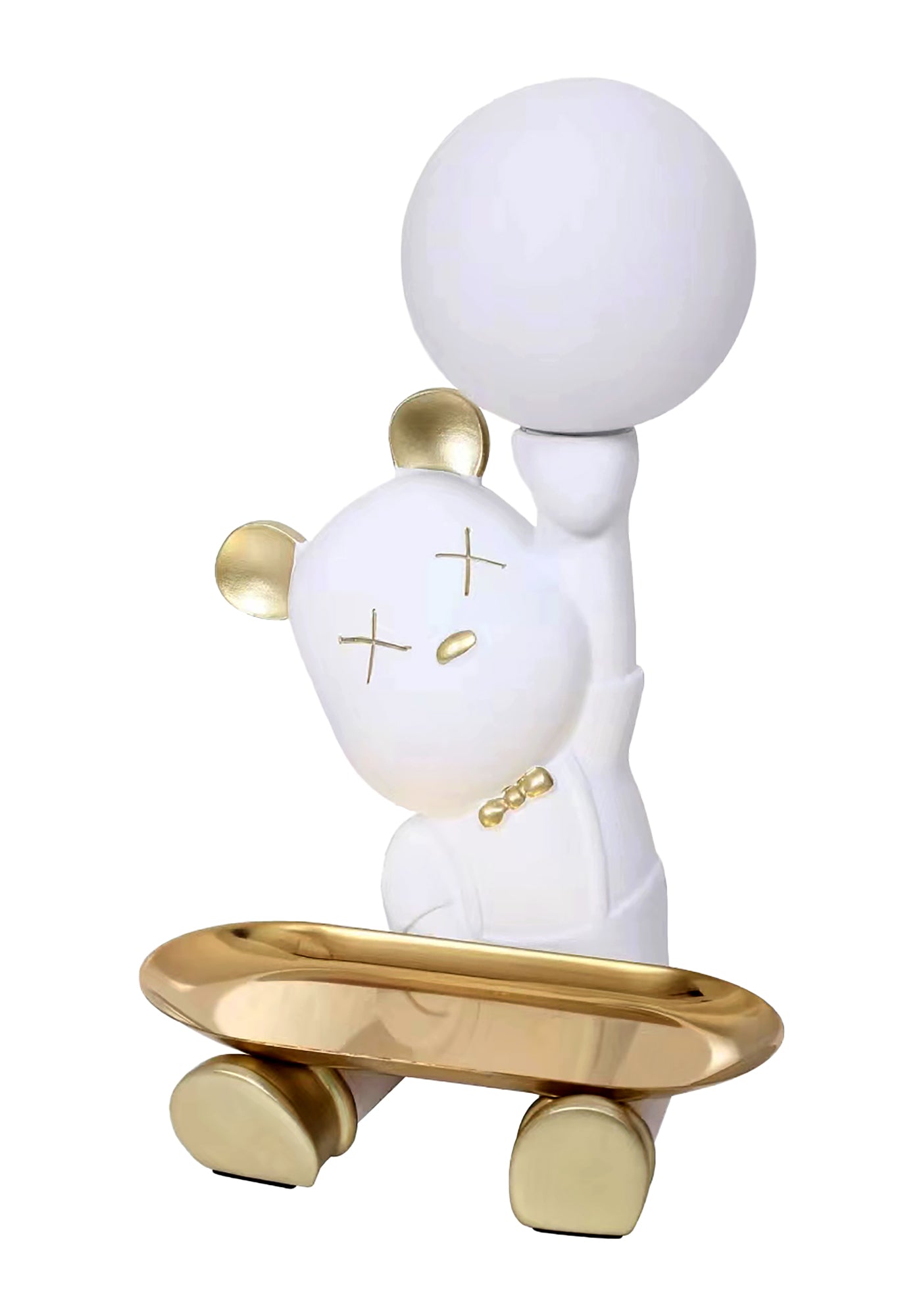 TLC 1117 WH ΠΟΝΤΙΚΑΚΙ ΛΕΥΚΟ ΧΡΥΣΑ ΑΥΤΙΑ ΜΕ ΛΑΜΠΑ 1xG9 20x20x27