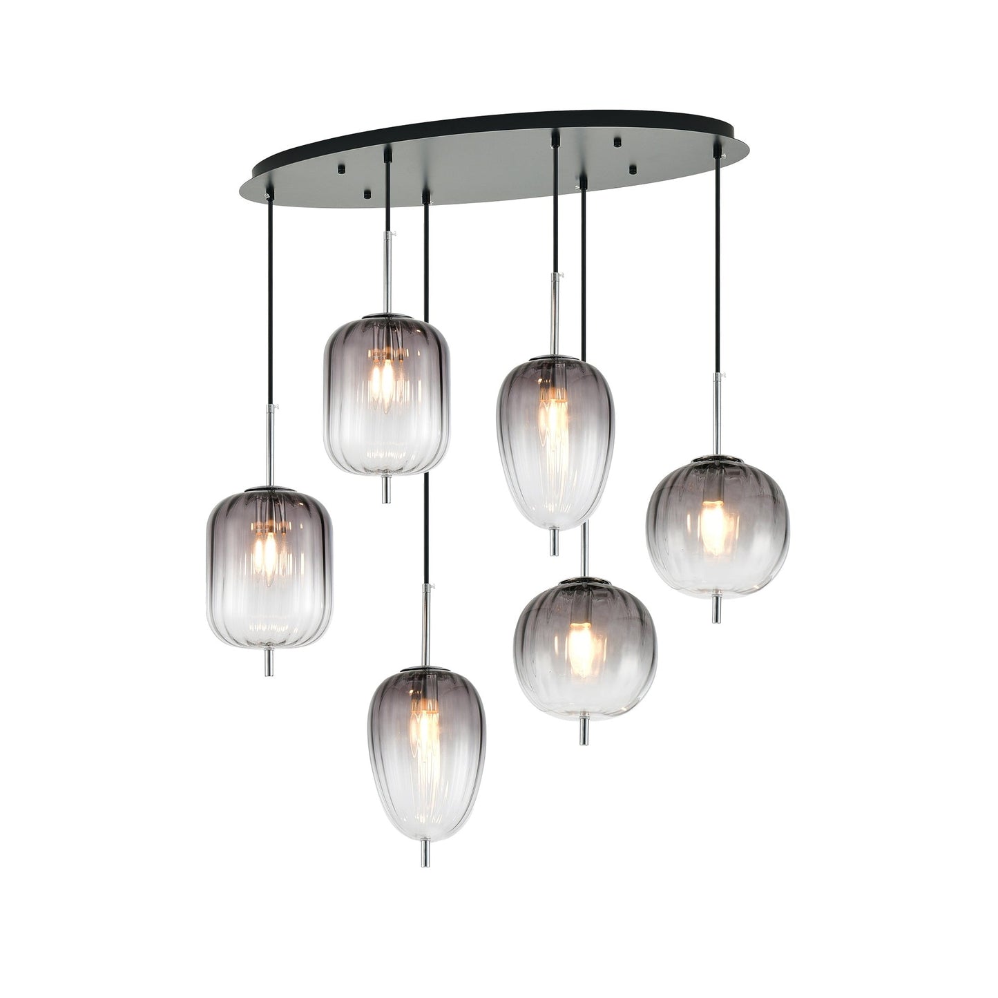 PDC 4022-6 CR ΠΟΛΥΦΩΤΟ 3 ΣΧΕΔΙΑ ΓΥΑΛΙΑ ΦΙΜΕ ΓΚΡΙ ΝΤΕΓΚΡΑΝΤΕ 6xE14 78x37x120