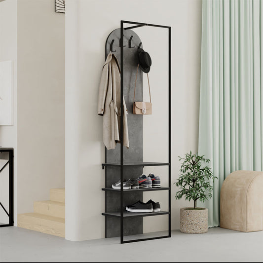 Έπιπλο Εισόδου Archy Μελαμίνης Ανθρακί 53x32x180