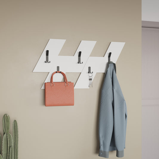 Κρεμάστρα Τοίχου Livy Λευκό Μελαμίνης 75.2x1.8x45.3