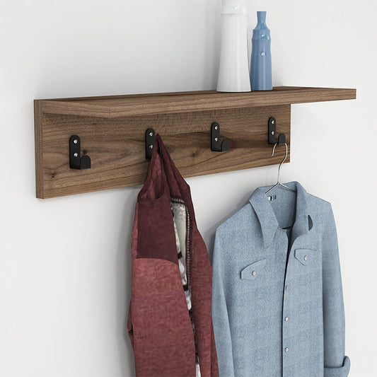 Κρεμάστρα Mulan Χρώμα Καρυδί 60x16x14.5