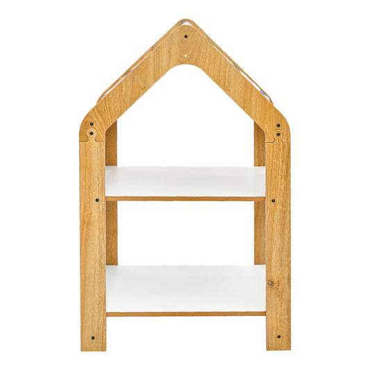 Ραφιέρα Montessori Zoilen Φυσικό-Λευκό-Ροζ MDF 50x30x80