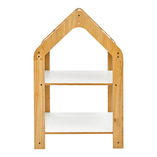 Ραφιέρα Montessori Zoilen Φυσικό-Λευκό-Μπλε MDF 50x30x80