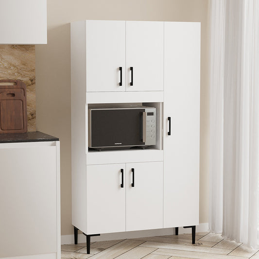 Ντουλάπα Κουζίνας Defne σε Λευκή Απόχρωση 89x37.5x160